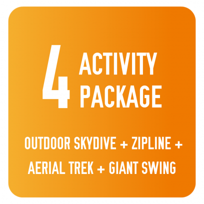 4 - Skywire, Aerial Trek, Giant Swing & Outdoor Skydive Voucher